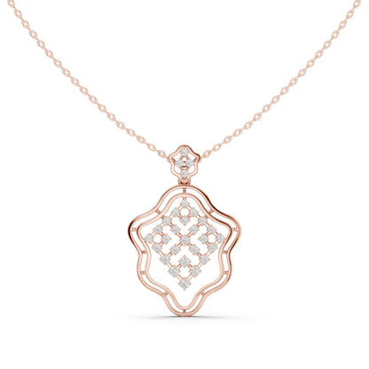 Emerald Lab Grown Diamond Halo Pendant