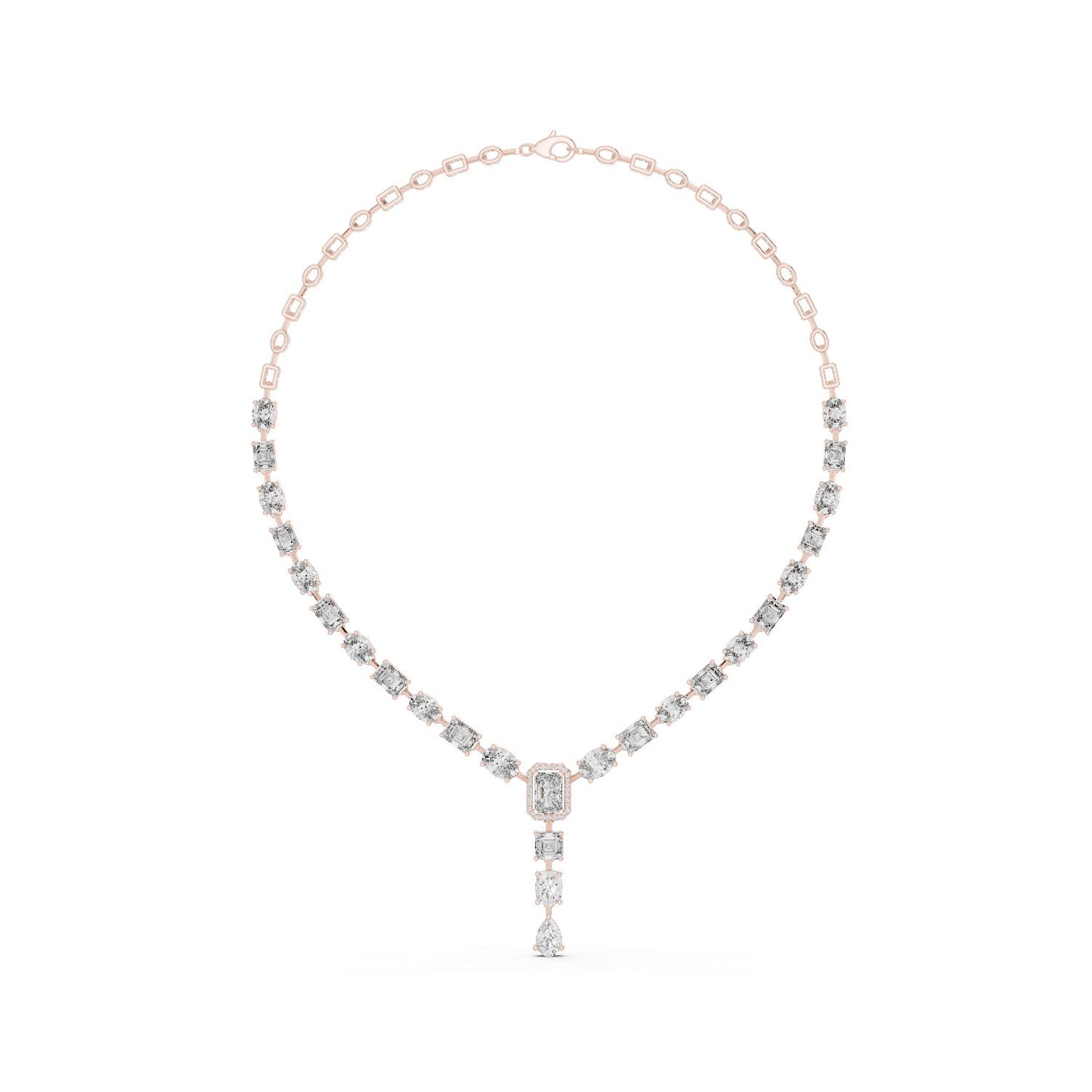 Emerald Lab Grown Diamond Halo Pendant