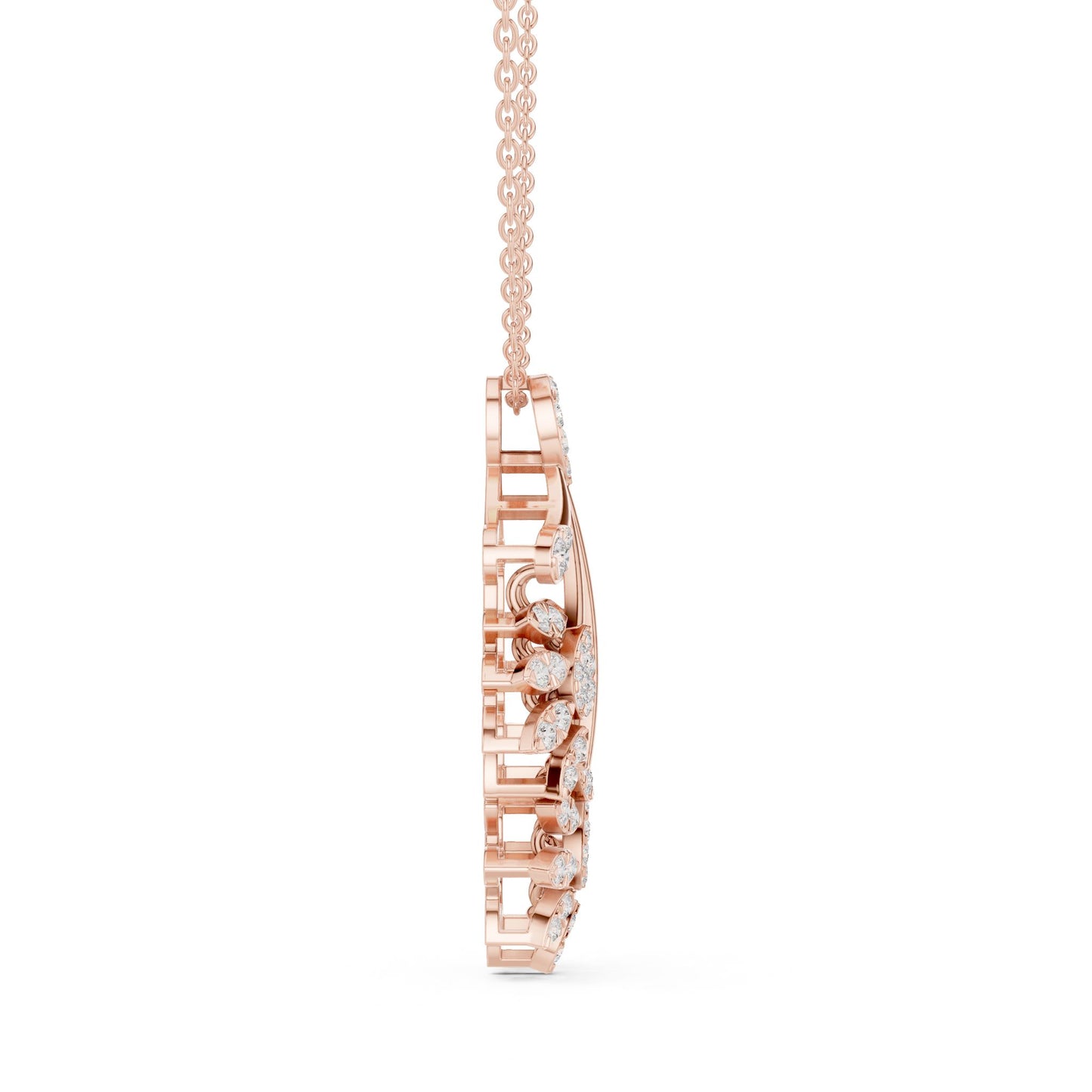 Emerald Lab Grown Diamond Halo Pendant
