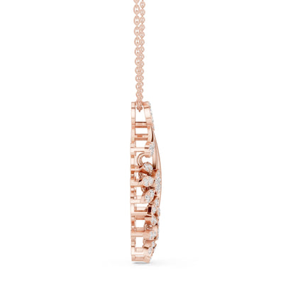 Emerald Lab Grown Diamond Halo Pendant