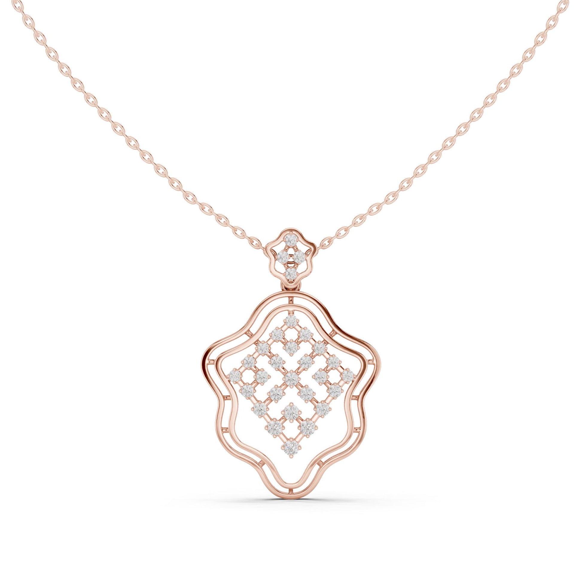 Emerald Lab Grown Diamond Halo Pendant