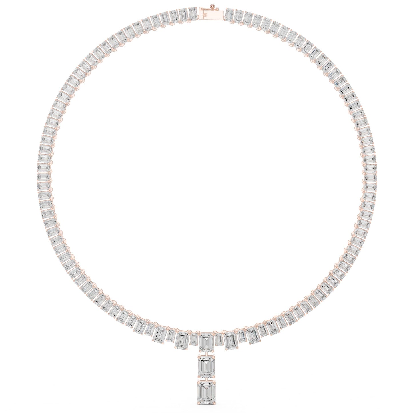 Emerald Lab Grown Diamond Halo Pendant