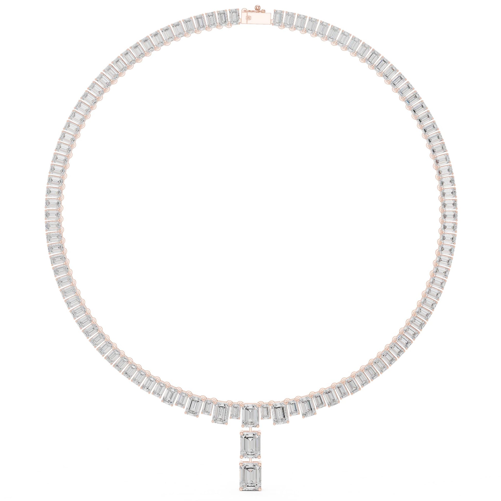 Emerald Lab Grown Diamond Halo Pendant
