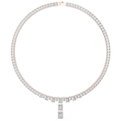 Emerald Lab Grown Diamond Halo Pendant