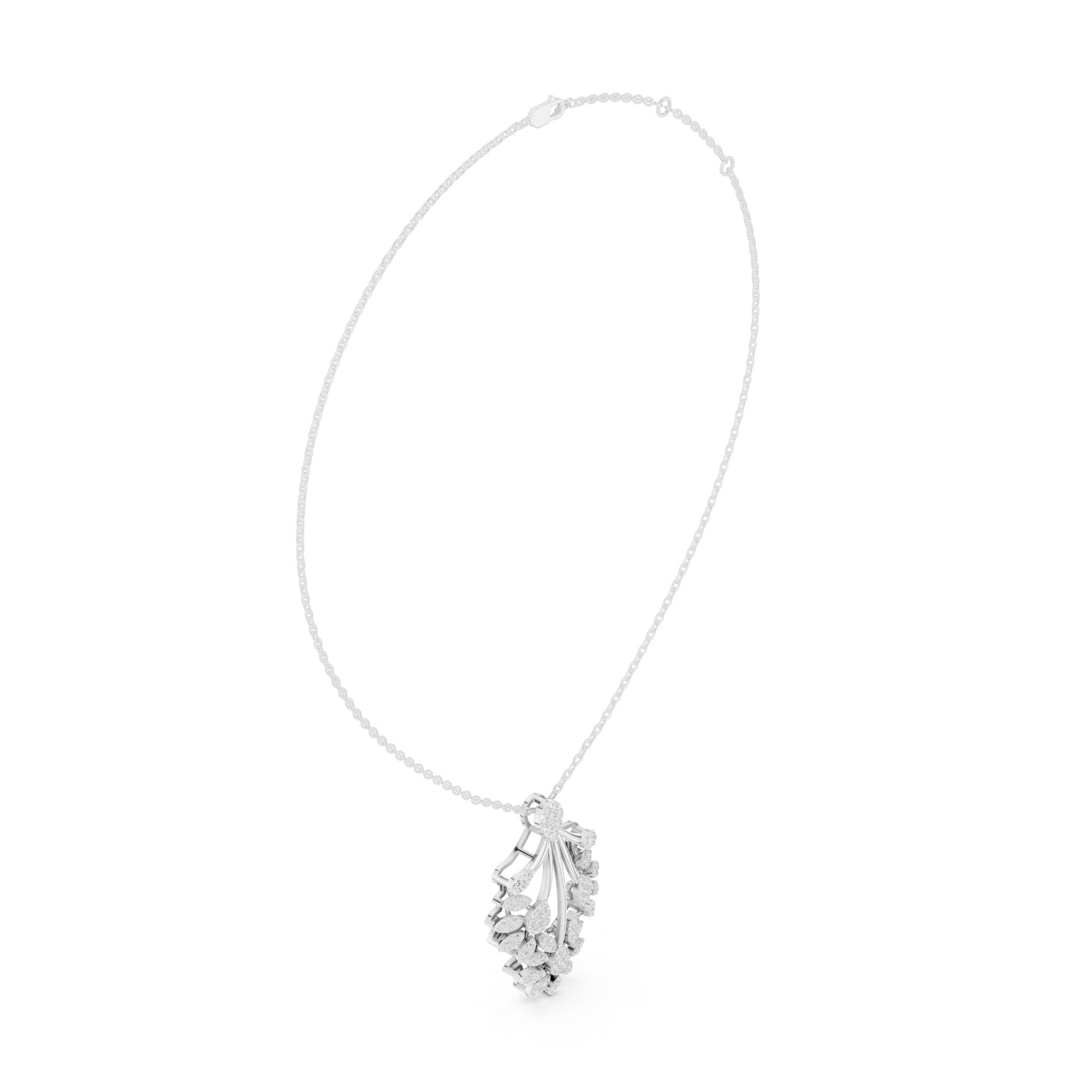 Emerald Lab Grown Diamond Halo Pendant