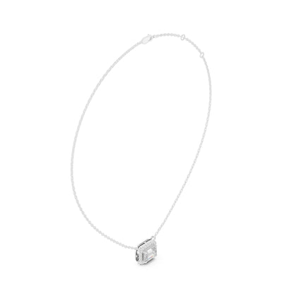Emerald Lab Grown Diamond Halo Pendant