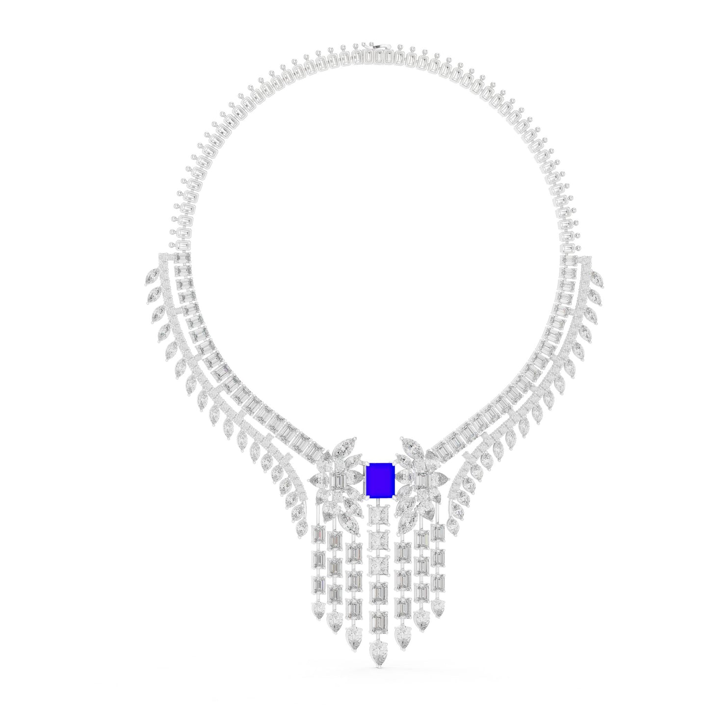 Emerald Lab Grown Diamond Halo Pendant