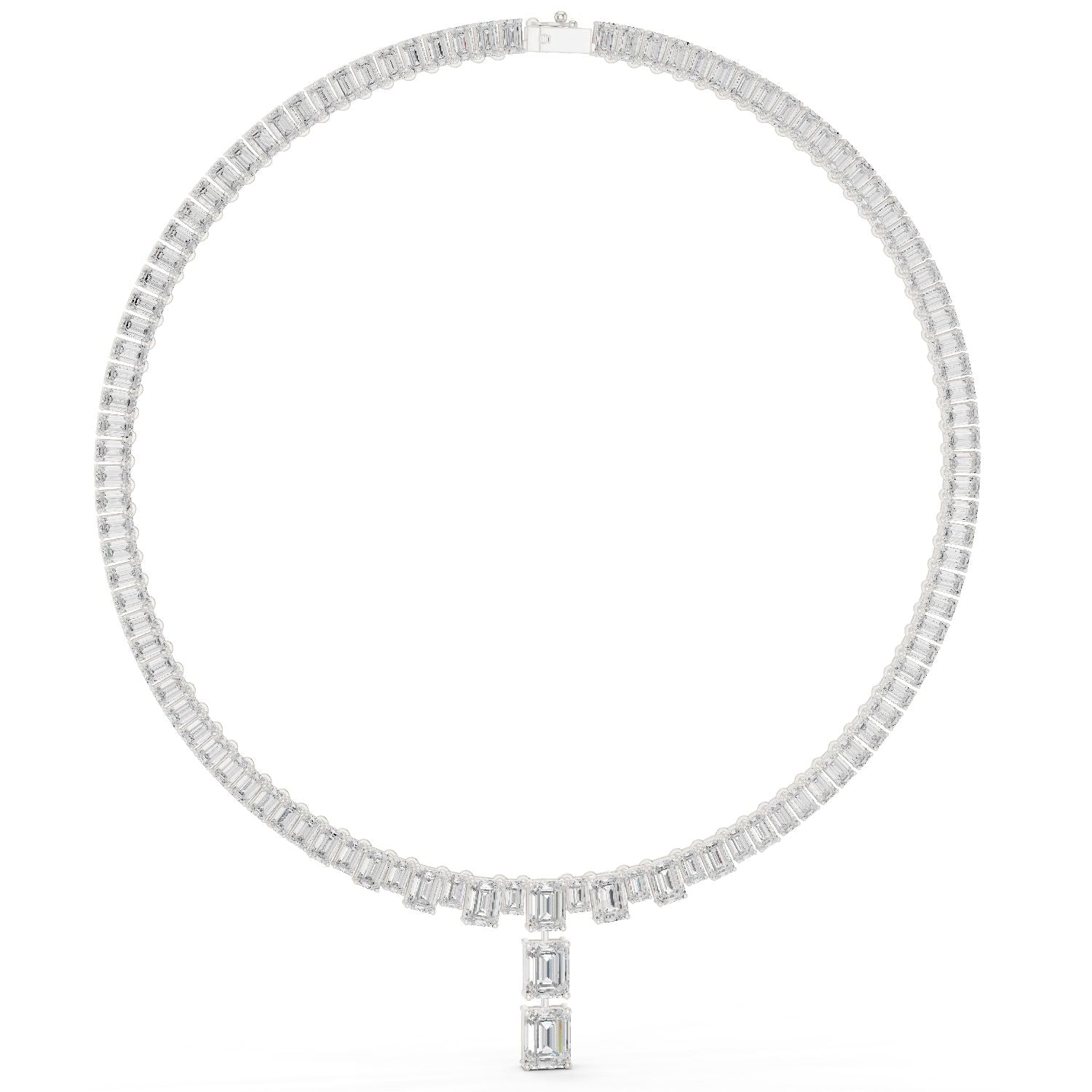 Emerald Lab Grown Diamond Halo Pendant