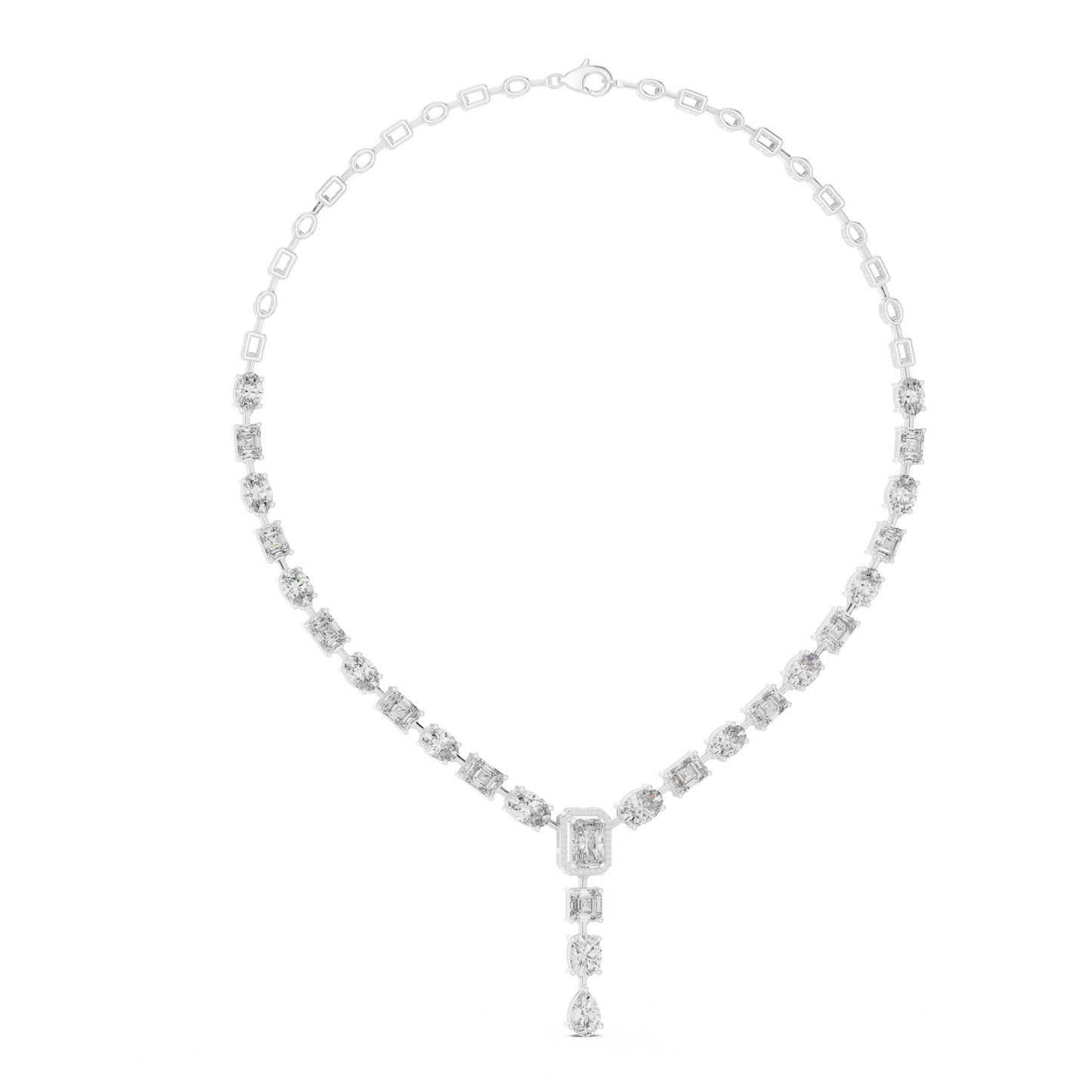 Emerald Lab Grown Diamond Halo Pendant