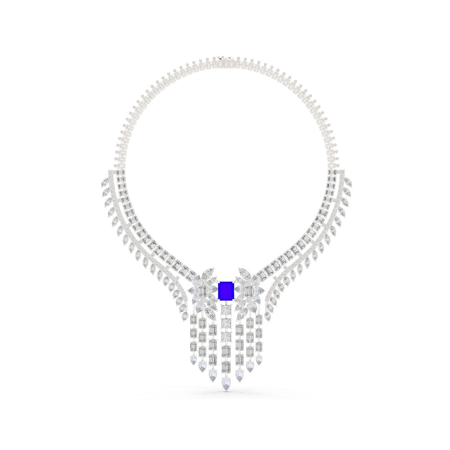 Emerald Lab Grown Diamond Halo Pendant
