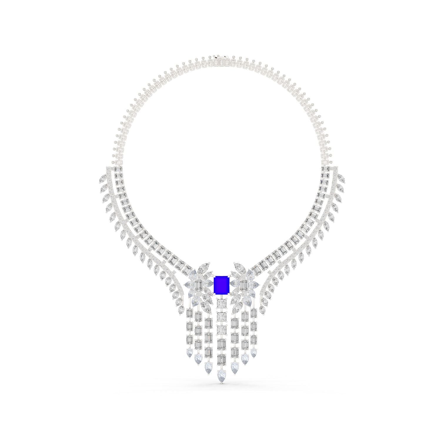 Emerald Lab Grown Diamond Halo Pendant
