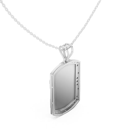 Emerald Lab Grown Diamond Halo Pendant