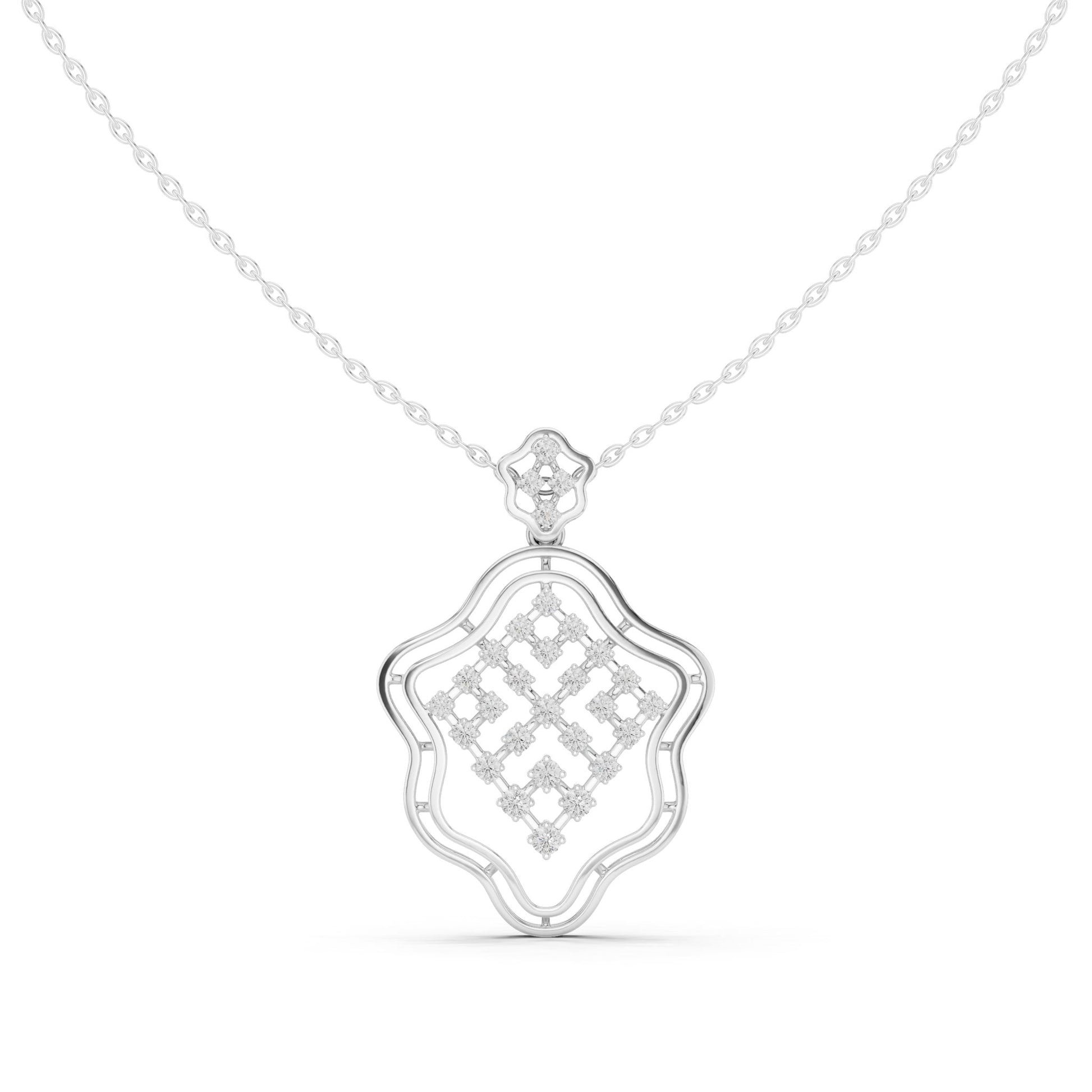 Emerald Lab Grown Diamond Halo Pendant