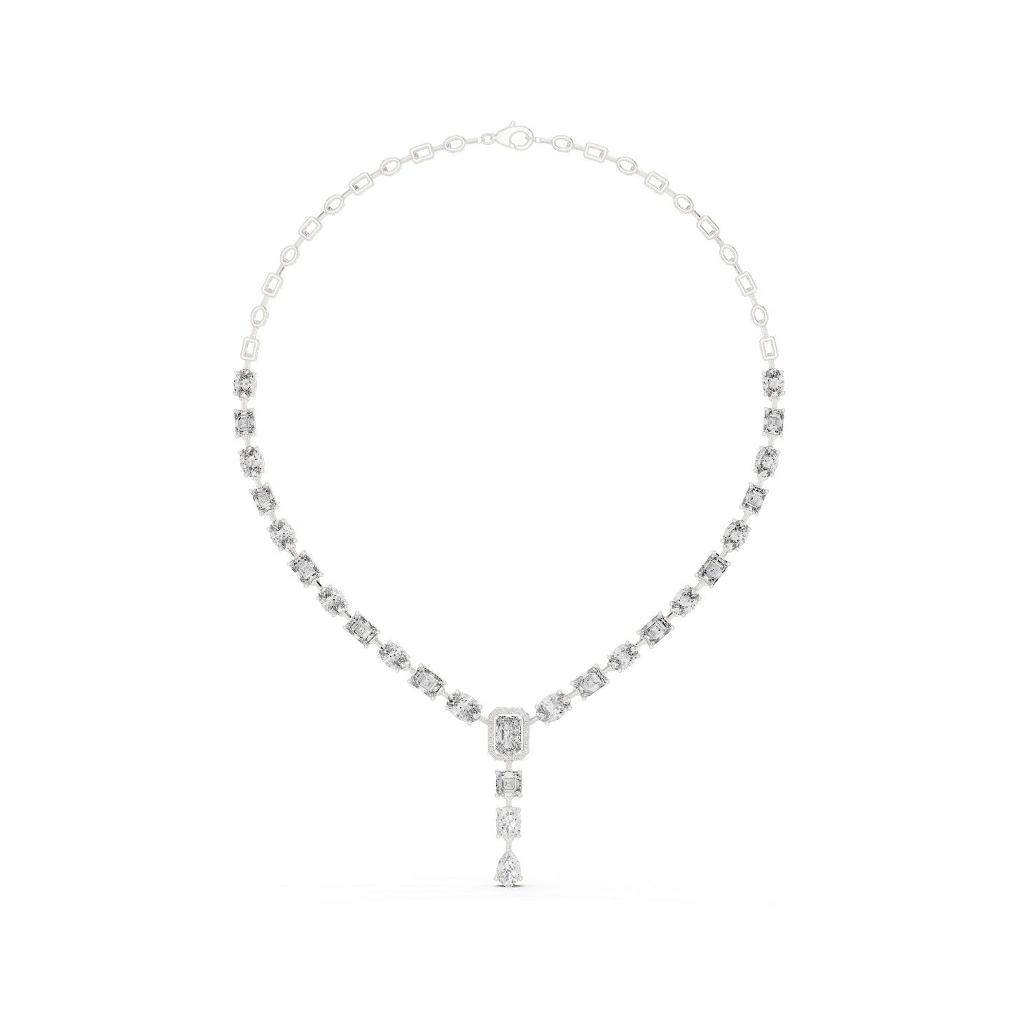 Emerald Lab Grown Diamond Halo Pendant