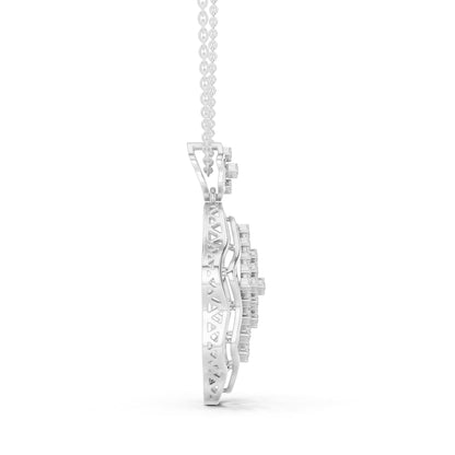 Emerald Lab Grown Diamond Halo Pendant