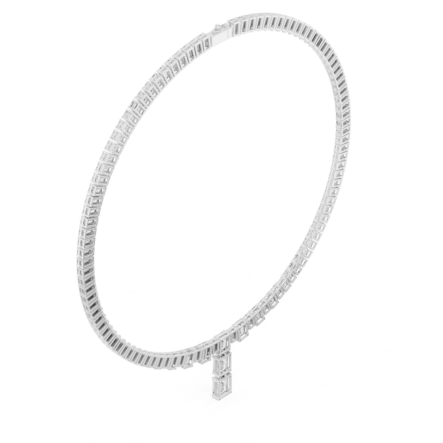 Emerald Lab Grown Diamond Halo Pendant