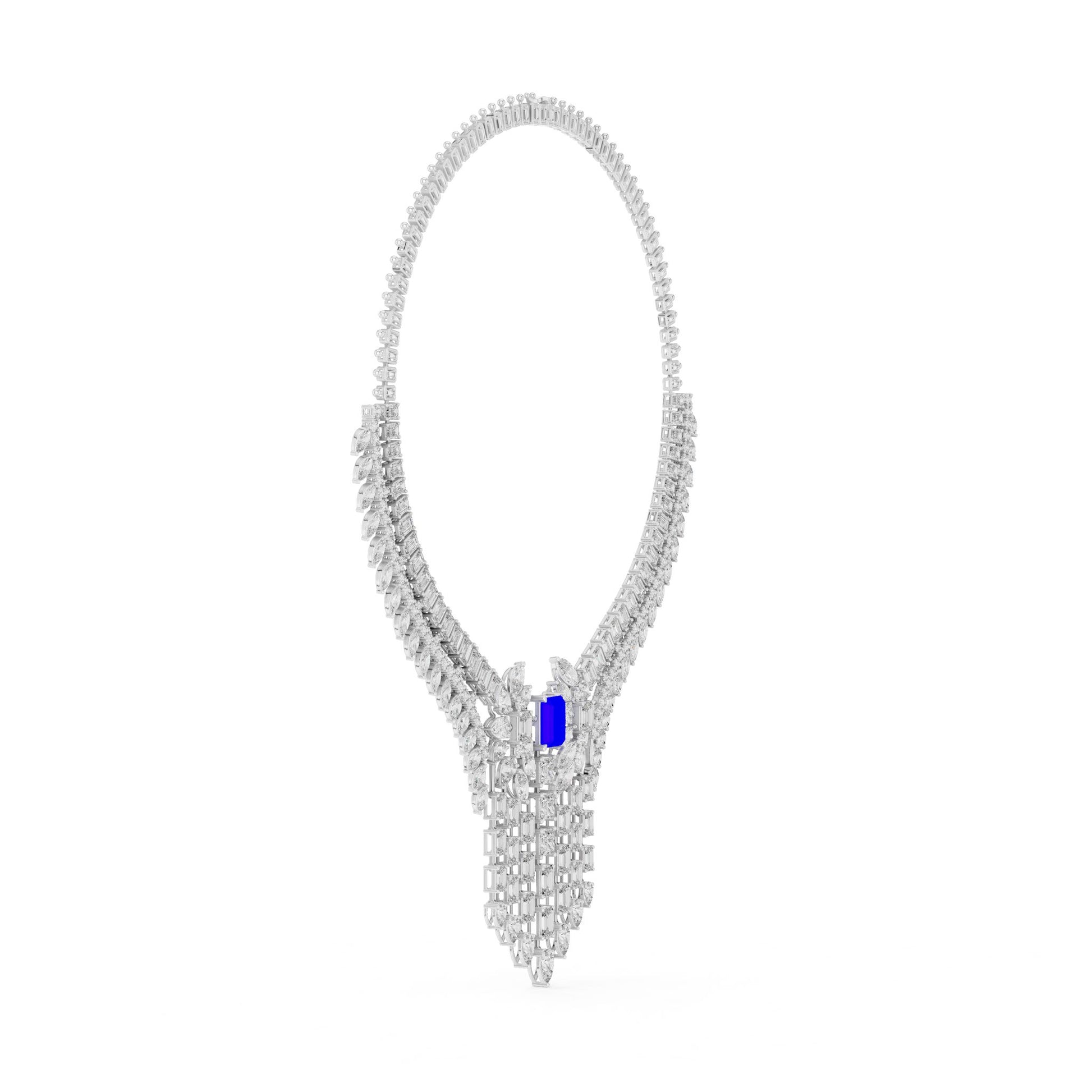 Emerald Lab Grown Diamond Halo Pendant