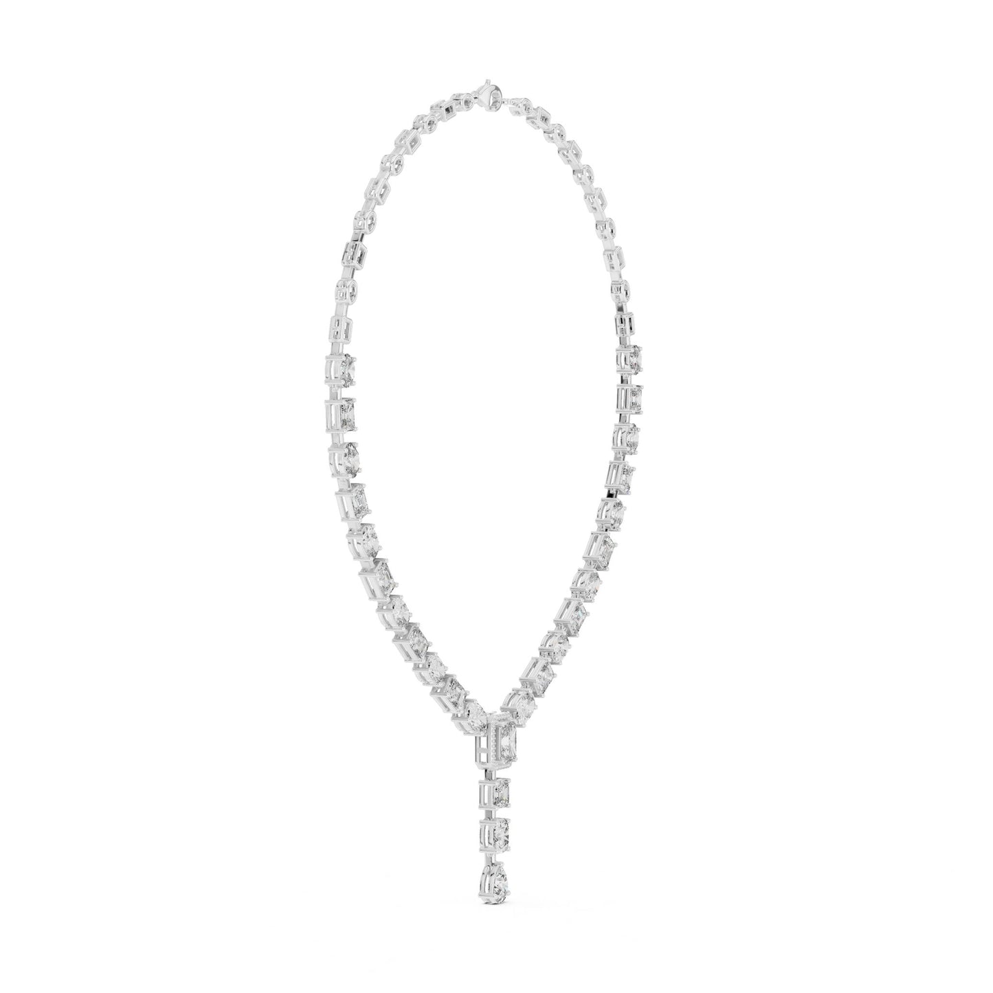Emerald Lab Grown Diamond Halo Pendant