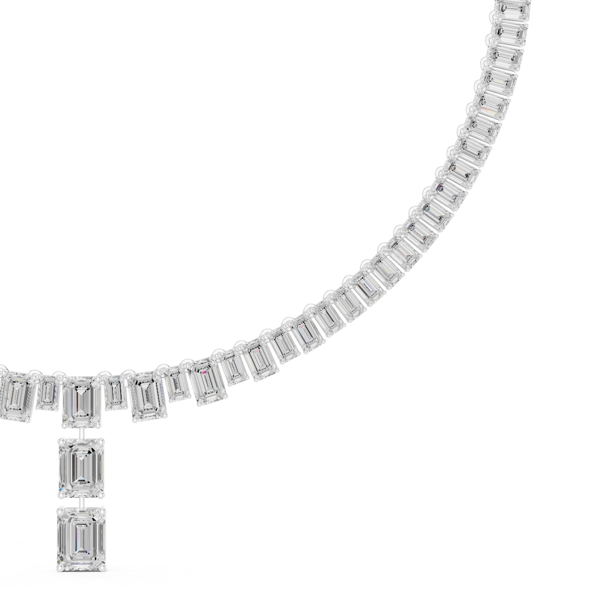 Emerald Lab Grown Diamond Halo Pendant