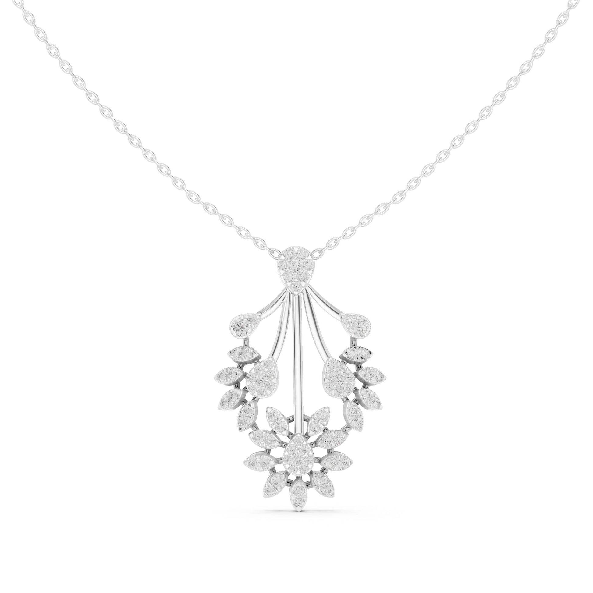 Emerald Lab Grown Diamond Halo Pendant