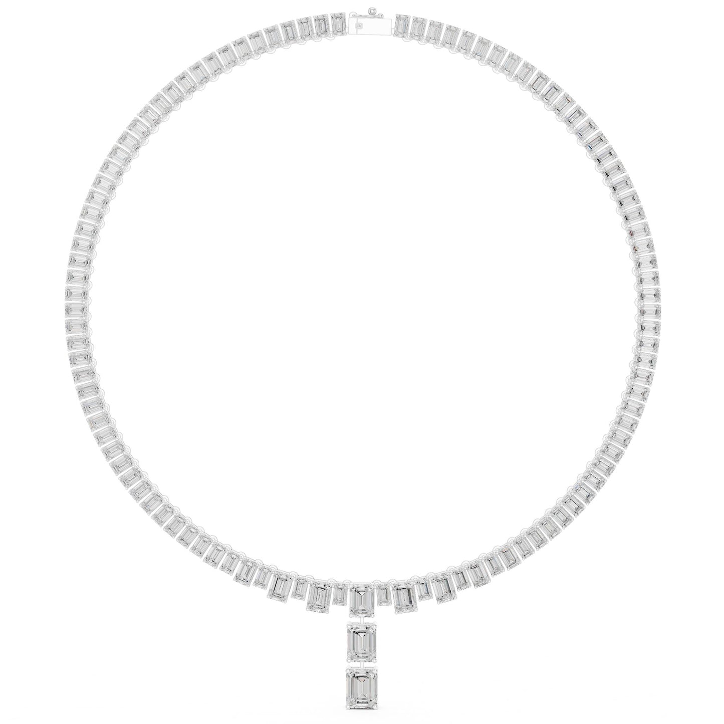 Emerald Lab Grown Diamond Halo Pendant