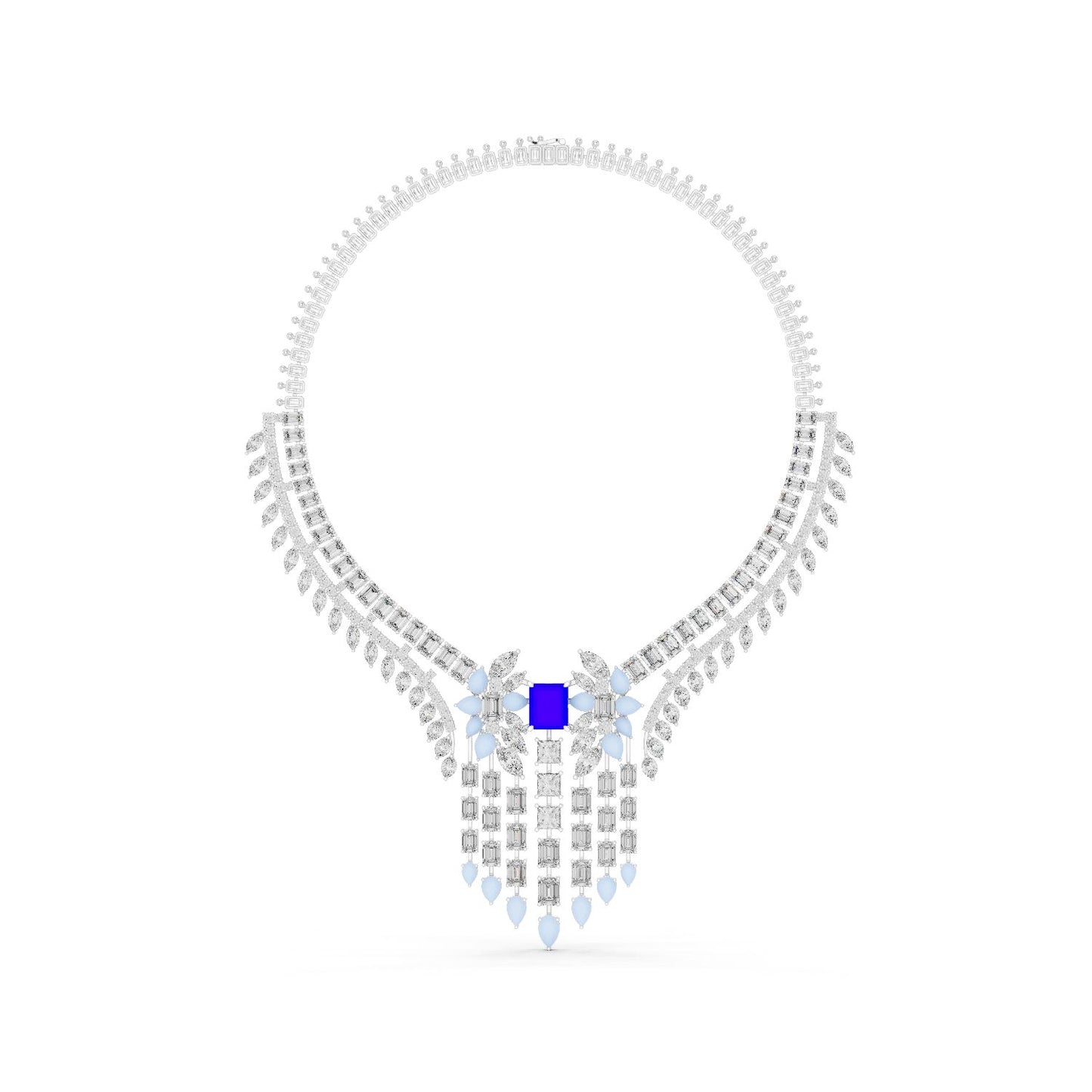 Emerald Lab Grown Diamond Halo Pendant