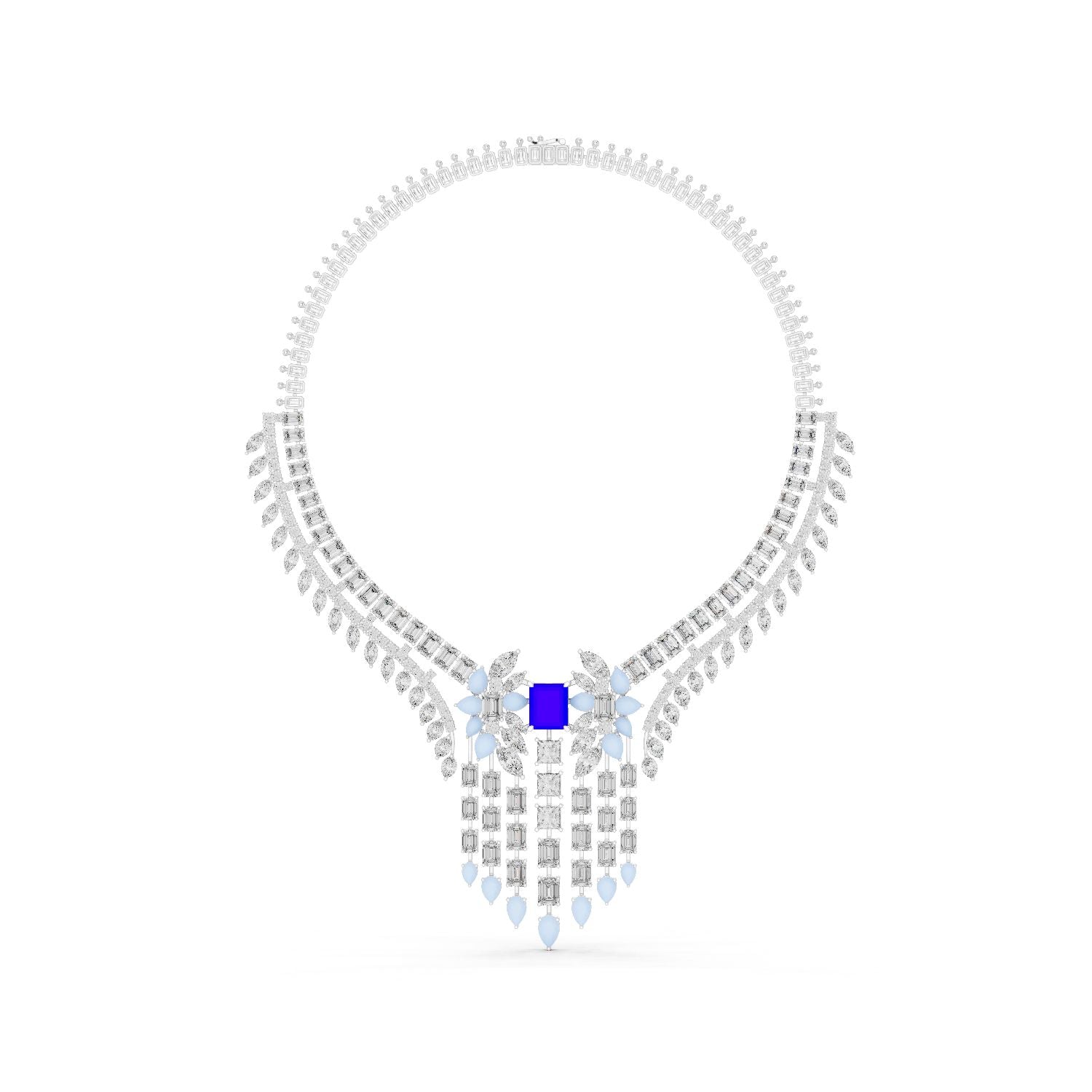 Emerald Lab Grown Diamond Halo Pendant