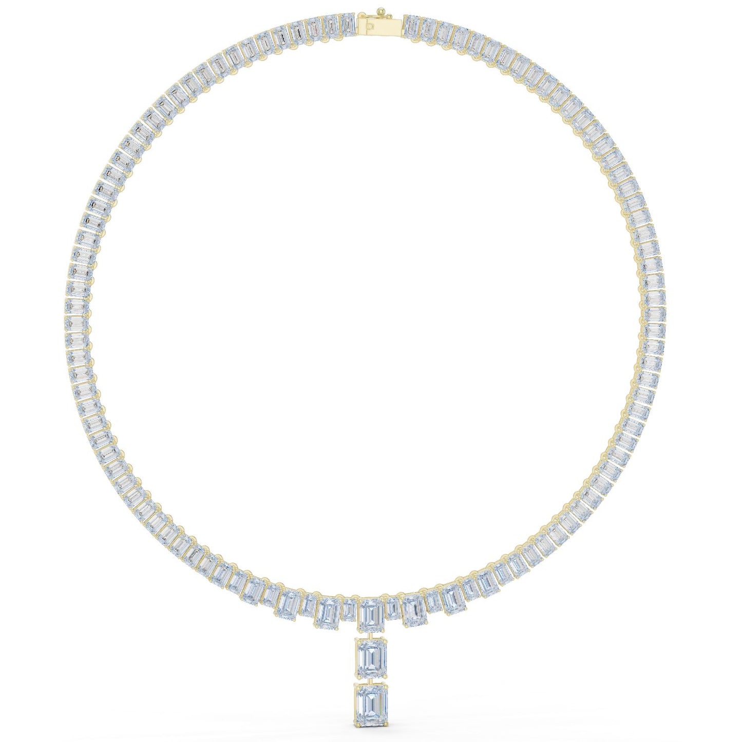 Emerald Lab Grown Diamond Halo Pendant
