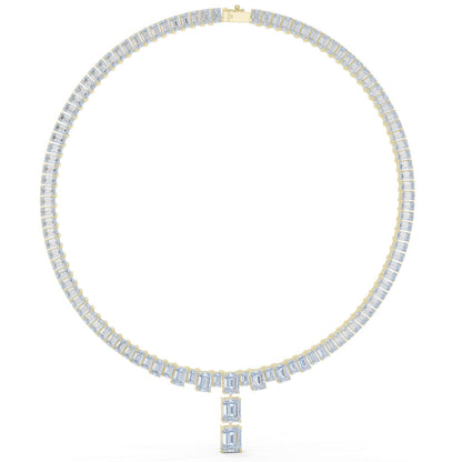 Emerald Lab Grown Diamond Halo Pendant