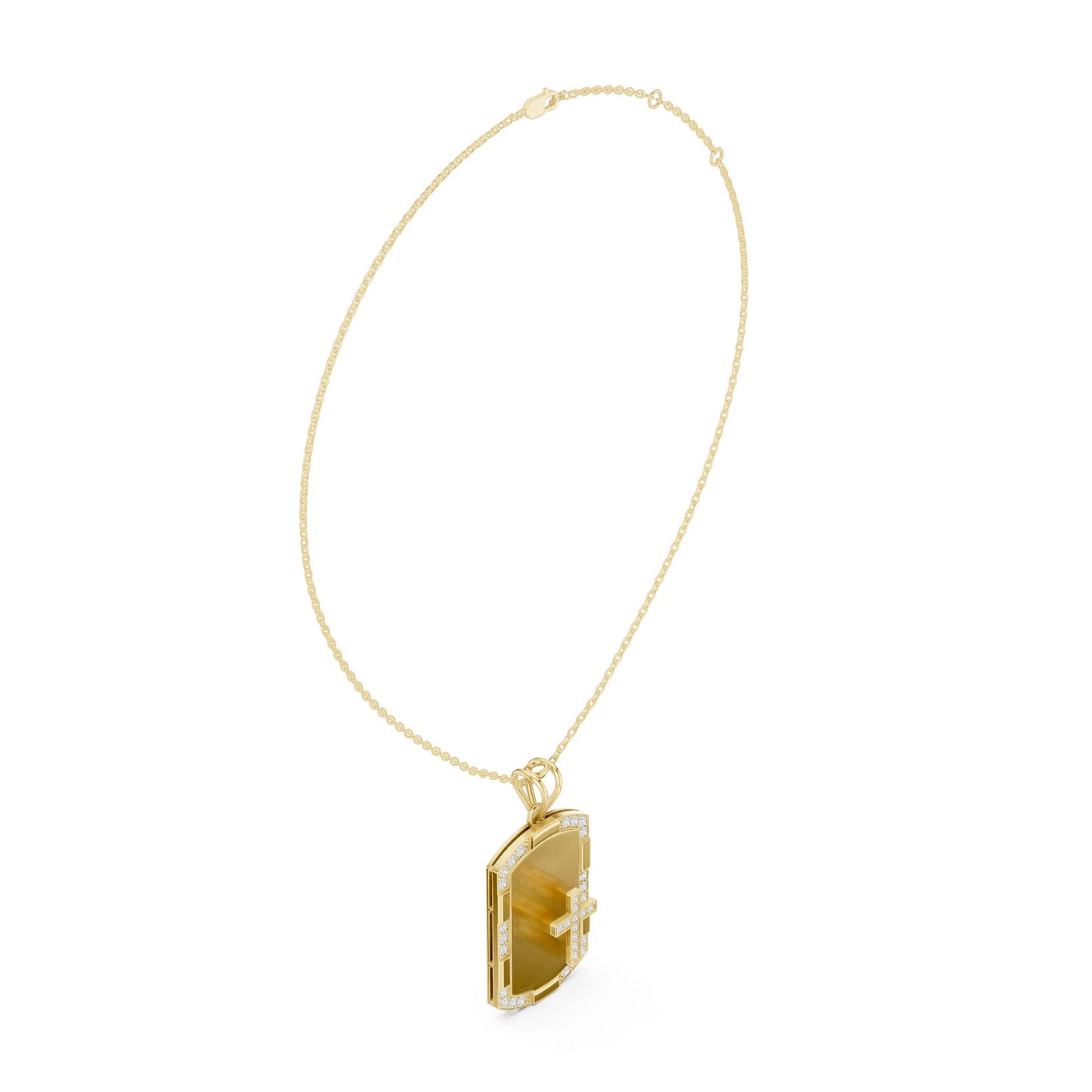 Emerald Lab Grown Diamond Halo Pendant