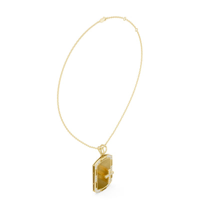 Emerald Lab Grown Diamond Halo Pendant