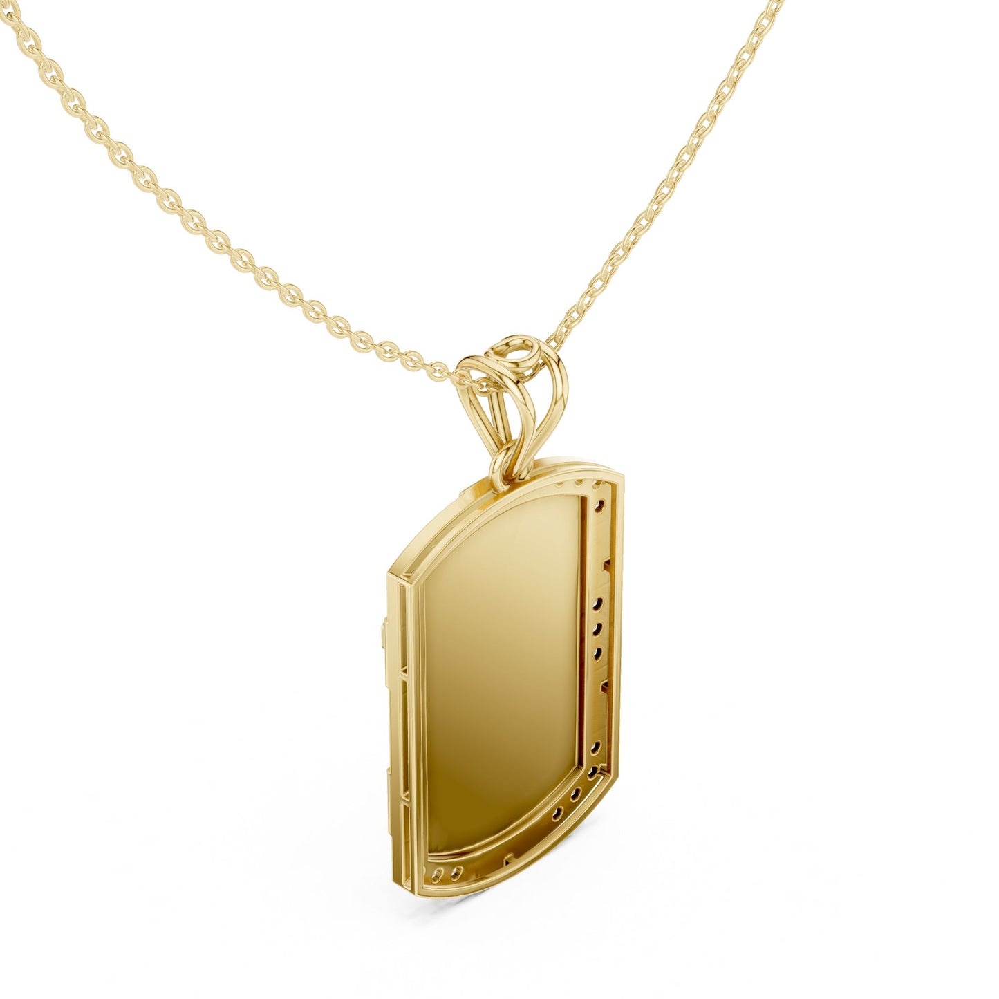 Emerald Lab Grown Diamond Halo Pendant