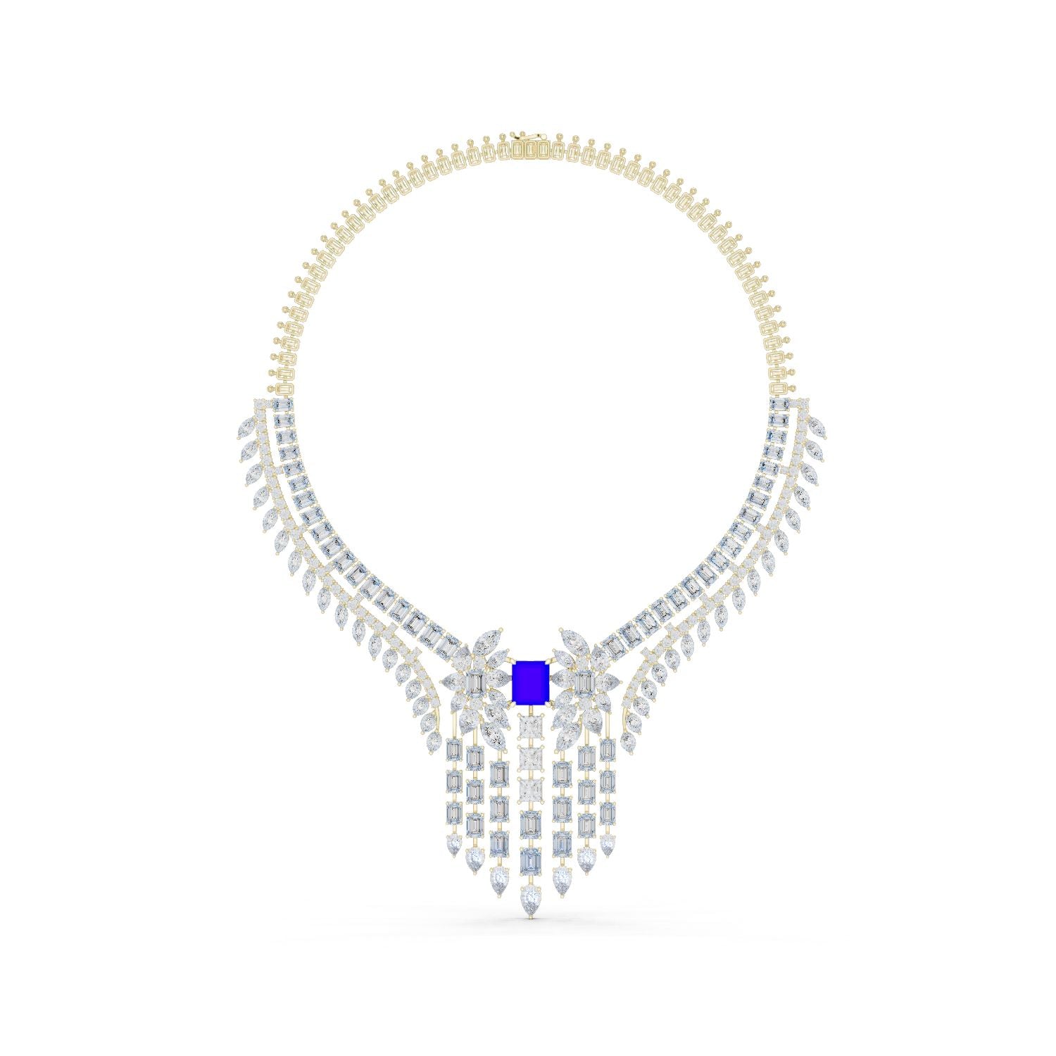 Emerald Lab Grown Diamond Halo Pendant