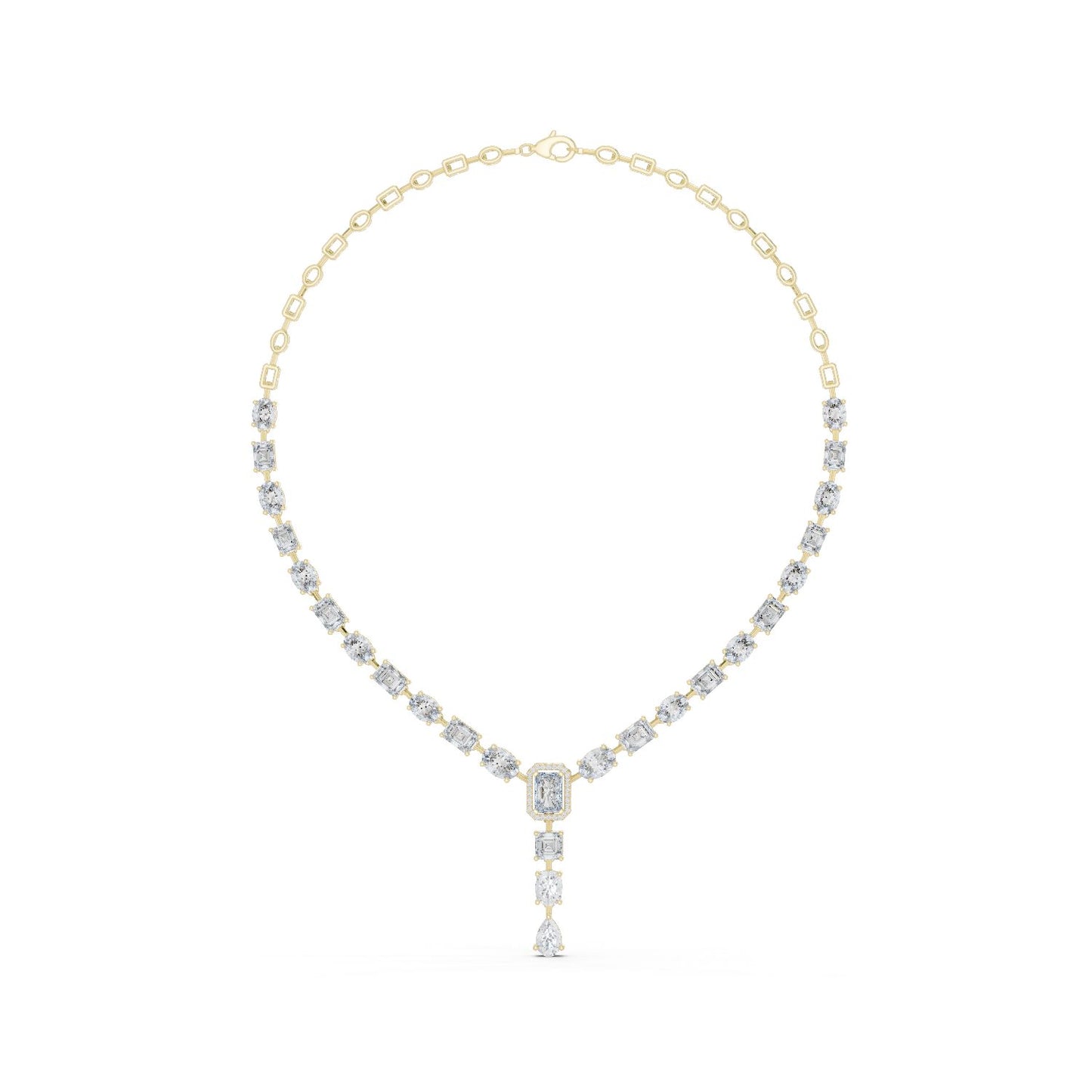 Emerald Lab Grown Diamond Halo Pendant