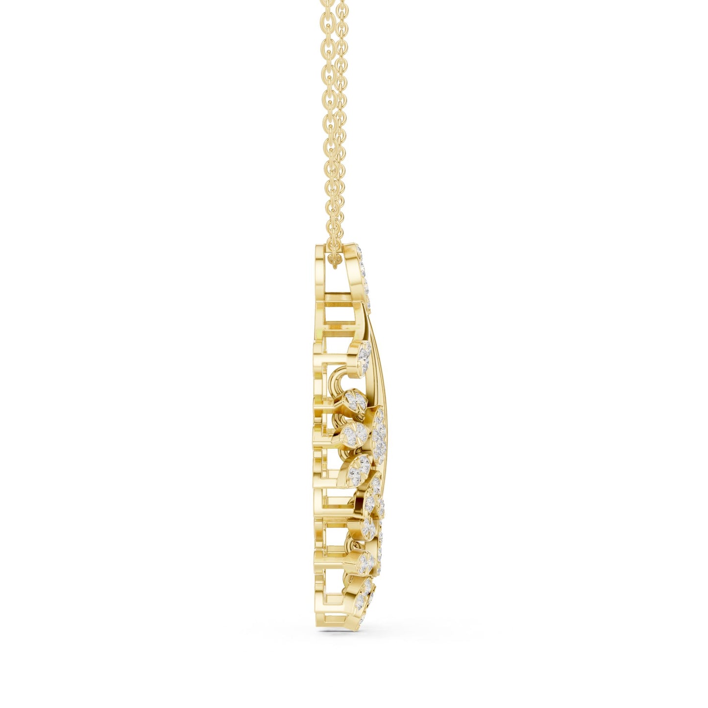 Emerald Lab Grown Diamond Halo Pendant