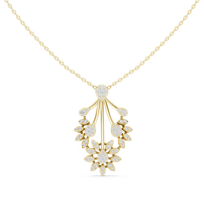 Emerald Lab Grown Diamond Halo Pendant