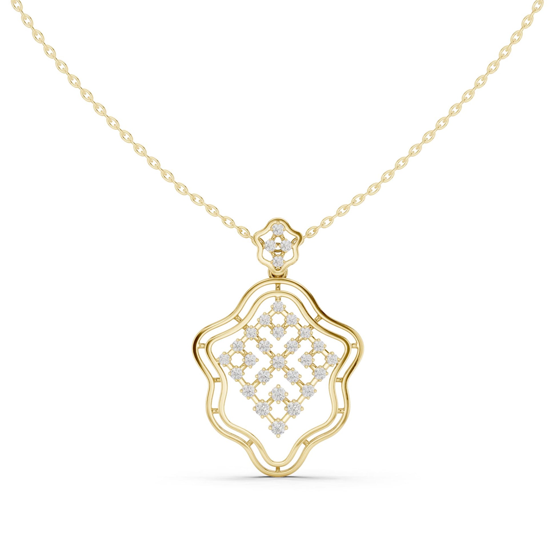 Emerald Lab Grown Diamond Halo Pendant