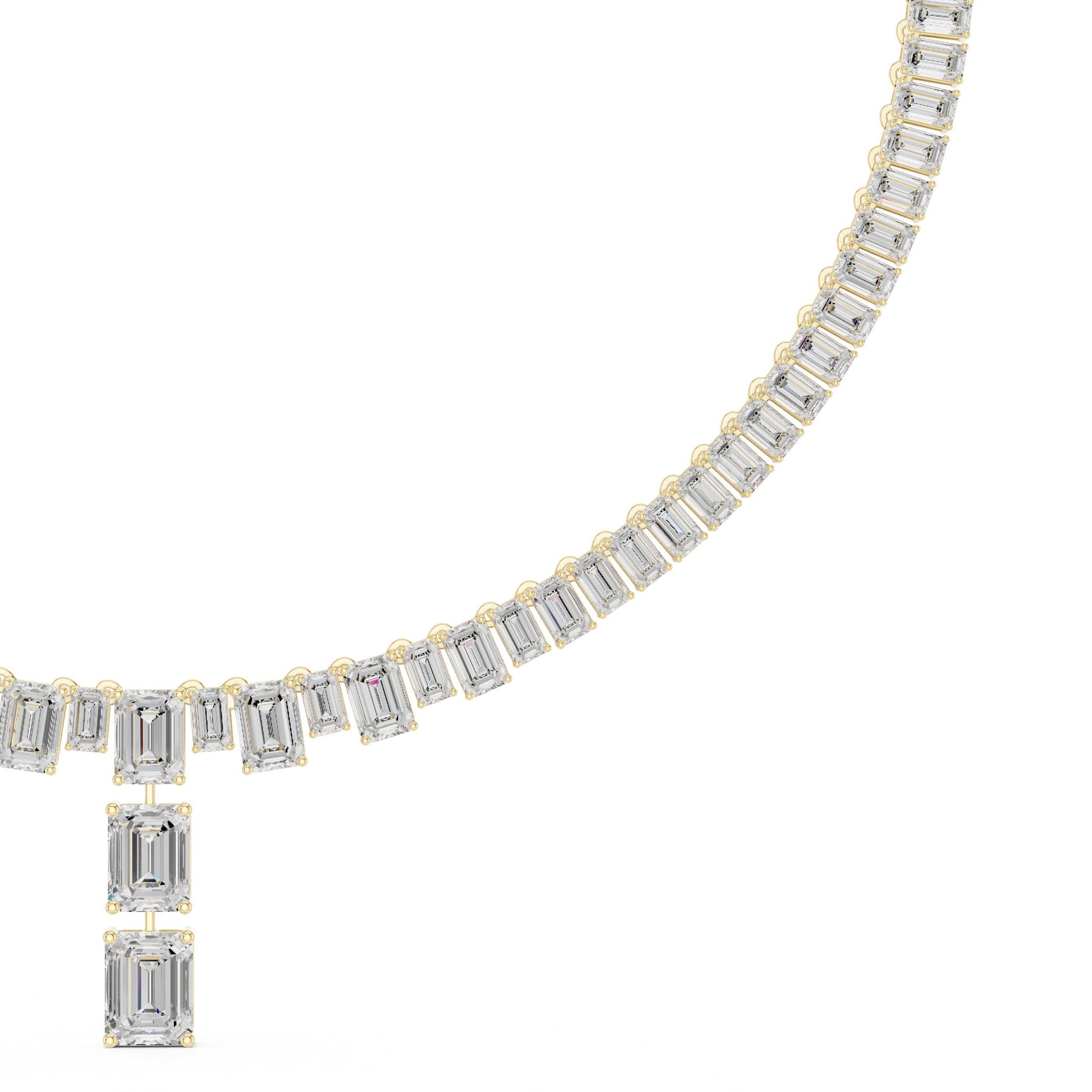 Emerald Lab Grown Diamond Halo Pendant
