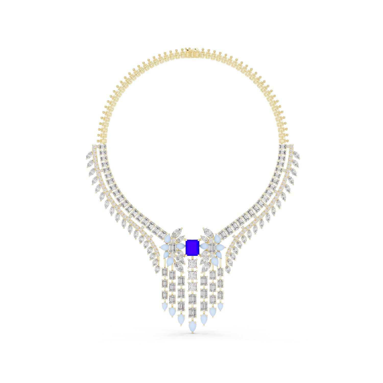 Emerald Lab Grown Diamond Halo Pendant