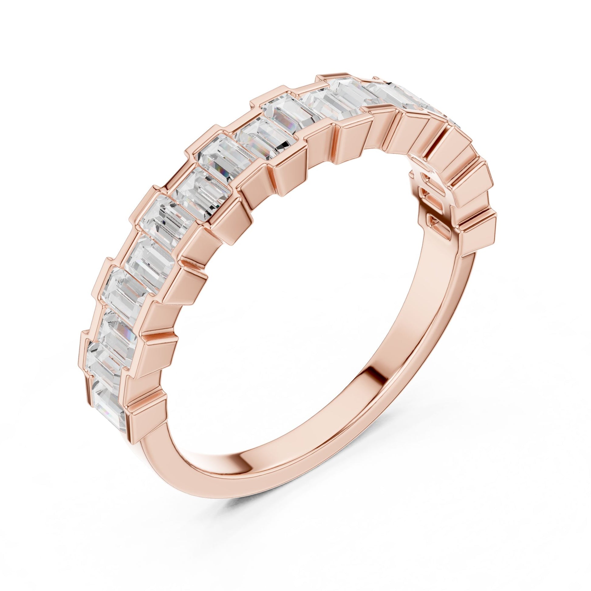Women's Emerald Lab Grown Diamond Pave Ring