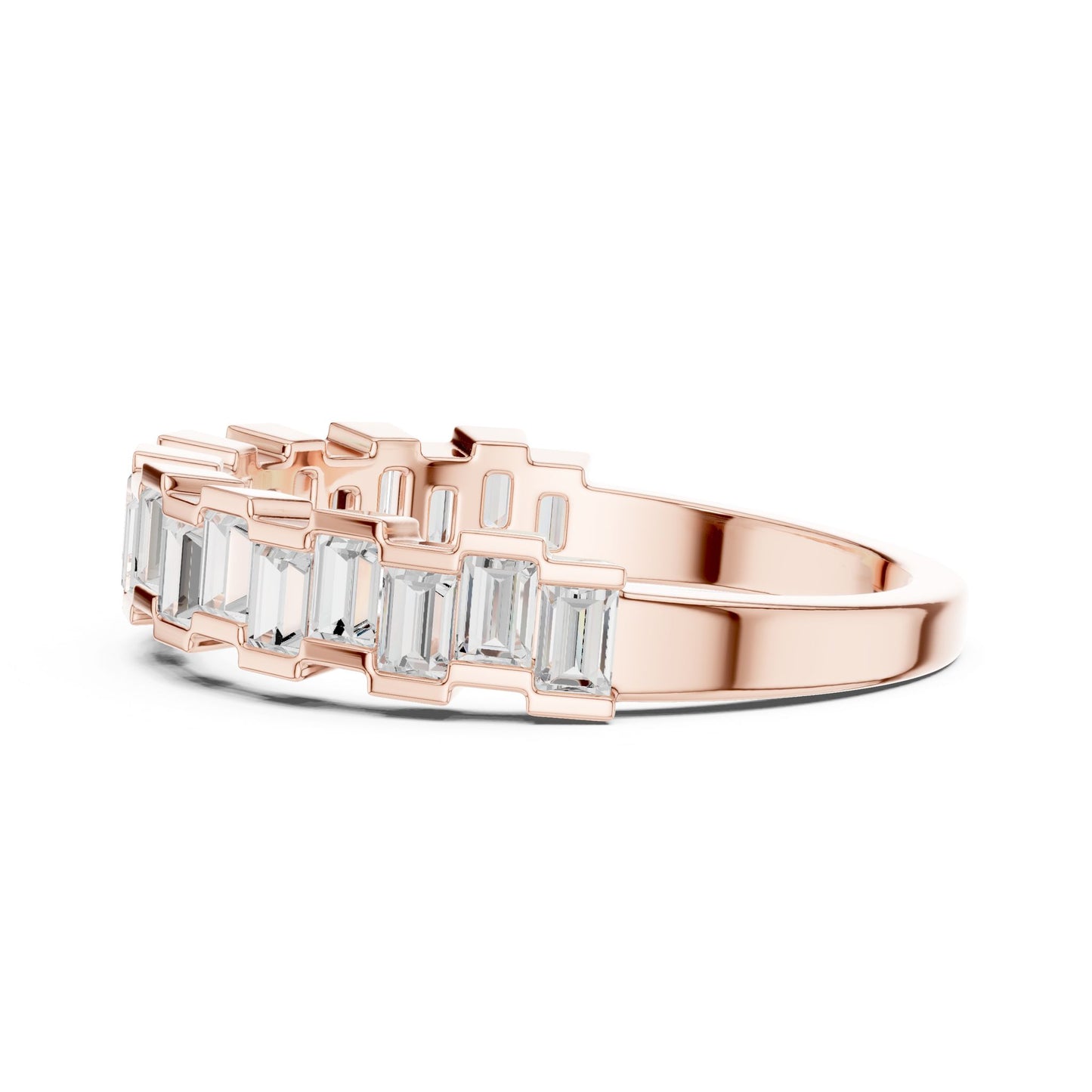 Women's Emerald Lab Grown Diamond Pave Ring