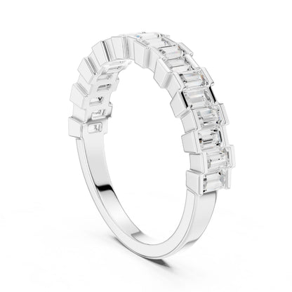 Women's Emerald Lab Grown Diamond Pave Ring