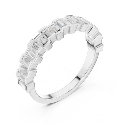 Women's Emerald Lab Grown Diamond Pave Ring
