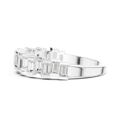 Women's Emerald Lab Grown Diamond Pave Ring