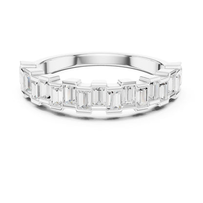 Women's Emerald Lab Grown Diamond Pave Ring