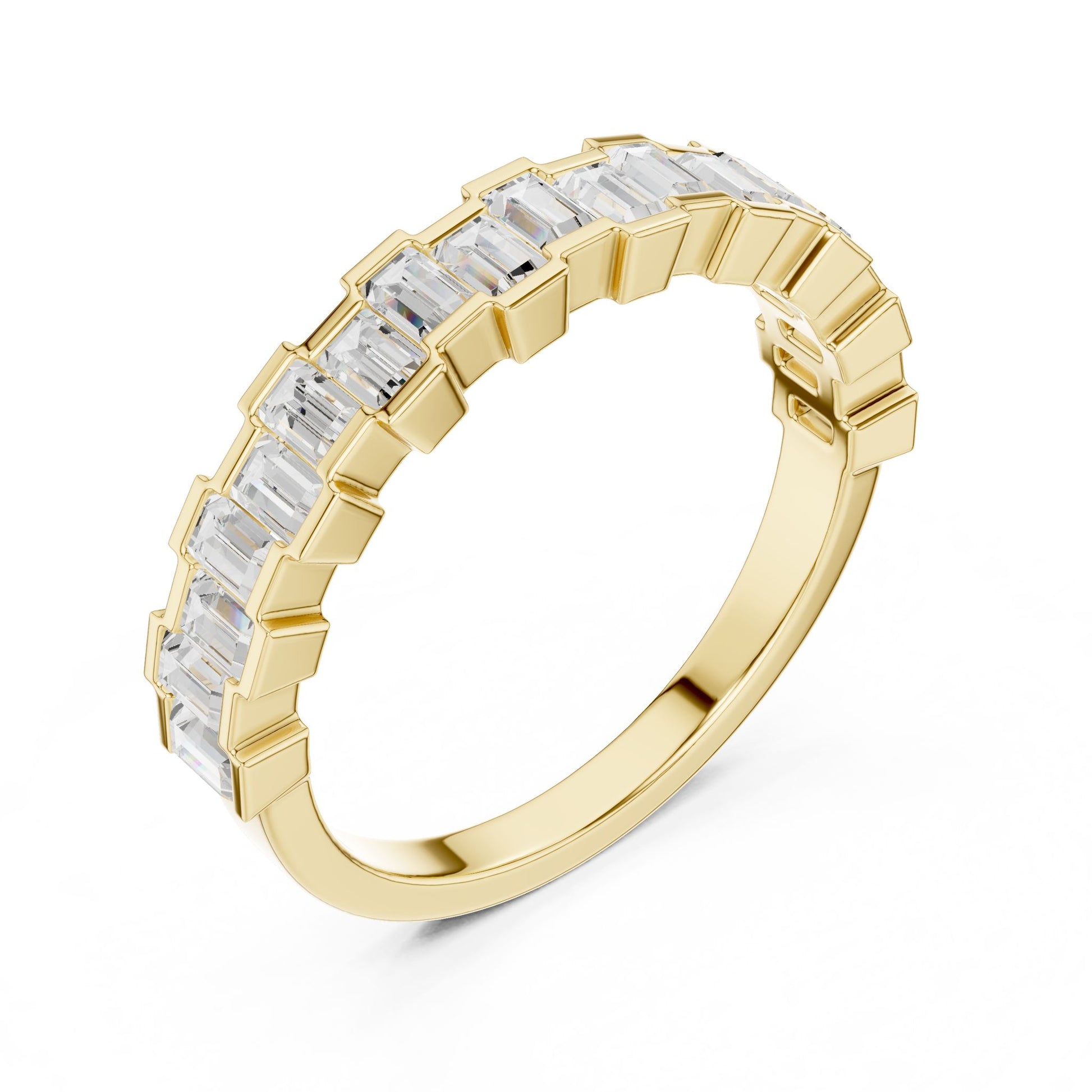 Women's Emerald Lab Grown Diamond Pave Ring