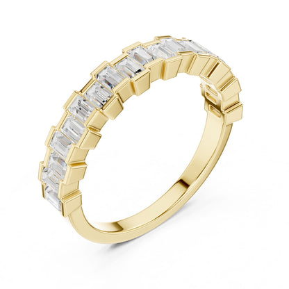 Women's Emerald Lab Grown Diamond Pave Ring