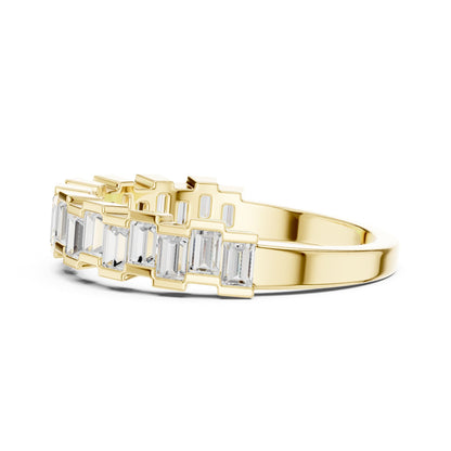 Women's Emerald Lab Grown Diamond Pave Ring