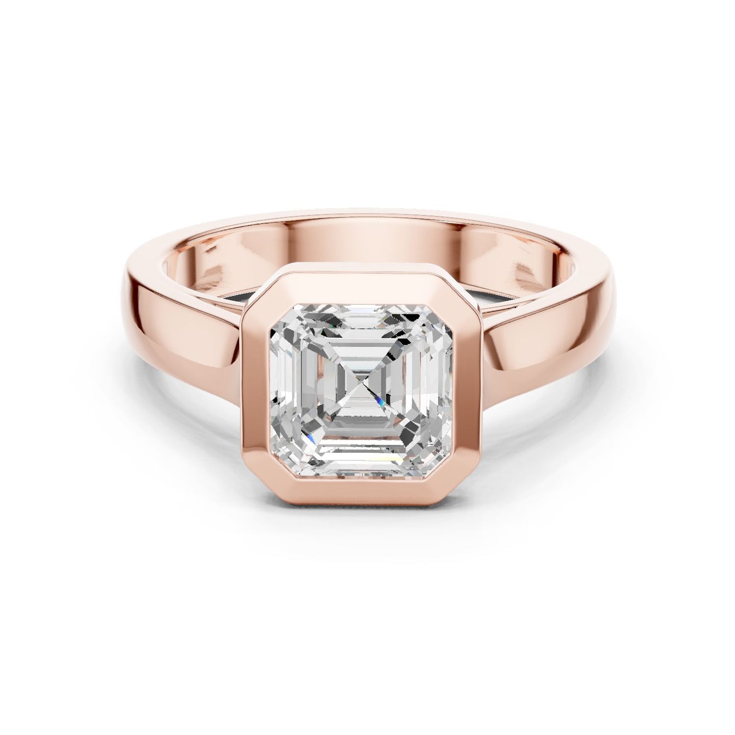 Emerald Lab Grown Diamond Solitaire Engagement Ring