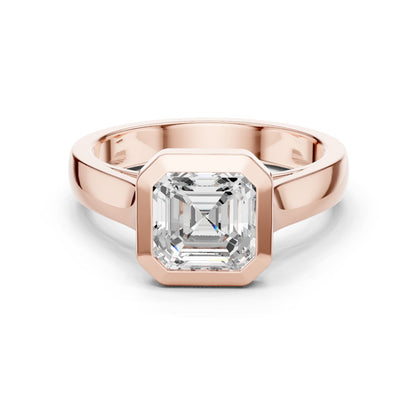 Emerald Lab Grown Diamond Solitaire Engagement Ring